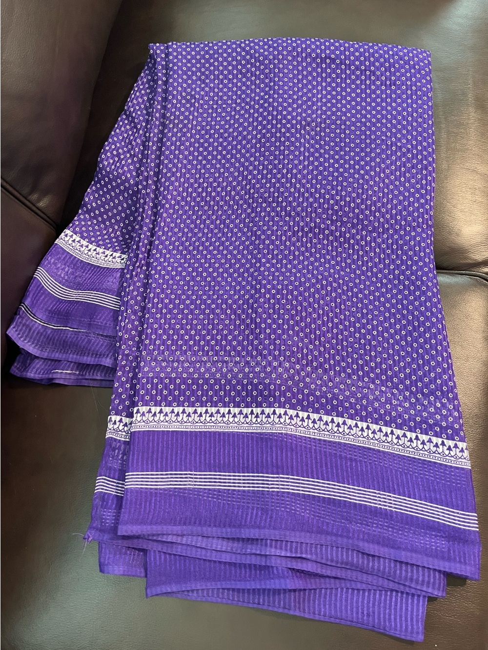 Elegant Purple Printed Saree